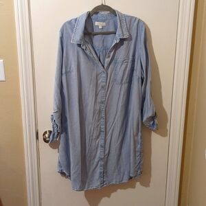 New Directions Curvy 3X Denim Dress